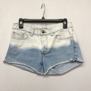 American Apparel Women Denim Jean Shorts Size 25 Ombre Dip Dye M143 -9